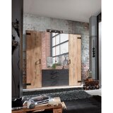 MID.YOU omara s klasičnimi vrati, barve grafita, srebrne barve, barve hrasta | Shoptok.si