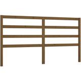 Maison Chic posteljno vzglavje - vzglavna omarica - nočna omarica medeno rjavo 206x4x100 cm trdna borovina, (21707180) | Shoptok.si