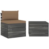 The Living Store Vrtna garnitura iz palet 2-delna z blazinami trdna borovina - Vrtna Sedežna Garnitura, (21421696) | Shoptok.si