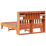  Posteljni okvir brez vzmetnice voščeno rjav 140x190 cm borovina, (21607051) | Shoptok.si