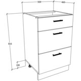 MID.YOU Kuhinjska Spodnja Omarica Esilo, Bela | Shoptok.si