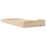 vidaXL Krevetna konstrukcija Smeđa 80 x 210 cm Masivna borovina | shoptok.hr
