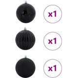 vidaXL Set božičnih okraskov 3 pcs Črna | Shoptok.si
