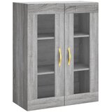  Visoka komoda siva sonome 69,5x34x180 cm od konstruiranog drva Slike