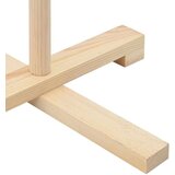 vidaXL Leseno božično drevo z stojalom Naravna 150 cm Trdna borovina | Shoptok.si