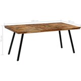 vidaXL Jedilna miza iz predelane tikovine in jekla 180x90x76 cm | Shoptok.si