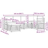  Sekcijska garnitura s jastukom 6 pcs Prirodna i krem | shoptok.hr