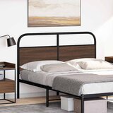  Zamjensko uzglavlje smeđa boja hrasta 120 cm čelik i konstruirano drvo | Eponuda.com