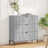 vidaXL Ormarić / Komoda s ladicama Sivi hrast sonoma 79,5 x 33 x 82 cm | shoptok.hr