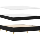Box spring krevet s madracem Crna 180 x 200 cm tkanina - Crna 180 x 200 cm Dizajn linija | shoptok.hr
