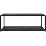  Stolić za kavu crni 100 x 50 x 35 cm od kaljenog stakla | Shoptok.si