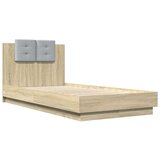  Okvir za krevet s uzglavljem boja hrasta 75x190 cm drveni | shoptok.hr