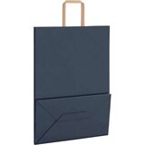  Papirnate vrećice 250 kom s ručkama plave 32x17x44 cm | shoptok.hr