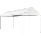 vidaXL paviljon s streho bel 6,69x2,28x2,69 m polietilen | Shoptok.si
