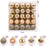  Set božićnih kuglica 100 kom. Ružičasto zlatni 4 cm Polistiren - ružičasto zlatna | shoptok.hr