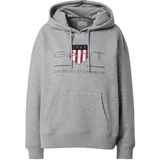 Gant Sweater majica mornarsko plava / siva melange / crvena / bijela