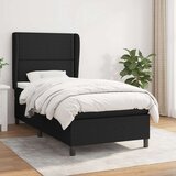  Box spring postelja z vzmetnico črna 90x200 cm blago, (20896802) | Shoptok.si