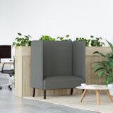 vidaXL visok naslon sofa Tamno siva 109x56x121 cm Tkanina | shoptok.hr