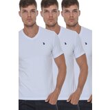 Dewberry TRIPLE SET T8568 V-NECK MEN'S T-SHIRT-WHITE-WHITE-WHITE | Shoptok.si