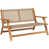 vidaXL Zunanja klop Bež 122x76x73,5 cm Trden akacijev les, (22015287) | Shoptok.si