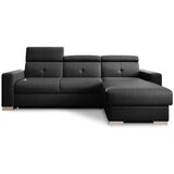 ELTAP Črna raztegljiva/s prostorom za shranjevanje kotna sedežna garnitura (desni kot/z ležalnikom) Fresia – | Shoptok.si