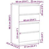 vidaXL Bivak Stari les 60x35x98,5 cm Inženirski les | Shoptok.si