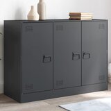  The Living Store Komoda antracitna 99x39x73 cm jeklo - Komoda, (21495629) Cene