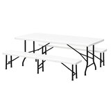 Epro sklopivi baštenski SET sto 180cm + 2 klupe/ metal-plastika Cene
