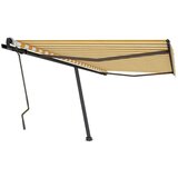 Prostostoječa ročno zložljiva tenda 400x300 cm rumena/bela, (20702886) | Shoptok.si
