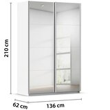 home24 OMARA Z DRSNIMI VRATI, bela | Shoptok.si