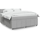 vidaXL Box spring postelja z vzmetnico svetlo siva 180x200 cm blago | Shoptok.si
