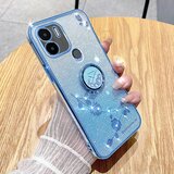 INORCO Ohišje s stojalom za Xiaomi Redmi A1+ 4G/A2+ 4G/Poco C50 4G Glitter Gradient Rhinestone Flower TPU galvansko ovitek za telefon, (22034777) | Shoptok.si