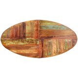 vidaXL blagovaonski stol ovalni 200x100x75 cm masivno obnovljeno drvo | shoptok.hr