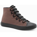 Ombre Men's shoes sneakers with combined materials - brown | Shoptok.si