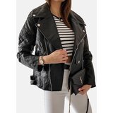 Gemre Black faux leather biker jacket Gill | shoptok.hr