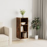 vidaXL Komoda dimljeni hrast 34,5x32,5x90 cm inženirski les Cene