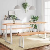 Stolna ploča svjetlosmeđa 200x60x4 cm od obrađene hrastovine | shoptok.hr
