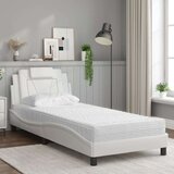  Krevet s madracem bijeli 90 x 200 cm od umjetne kože | shoptok.hr