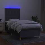  Krevet box spring s madracem LED tamnosivi 80 x 200 cm tkanina | shoptok.hr