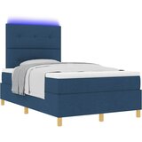  LED Box Spring Krevet s uzglavljem Plava 120 x 190 cm tkanina | shoptok.hr