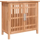 Maison Chic Kopalniška omarica - Kopalniški kabinet za umivalnik 66x29x61,5 cm trdna orehovina, (21794877) | Shoptok.si