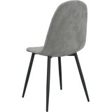  Jedilni stoli 4 kosi svetlo siv žamet, (20699504) | Shoptok.si