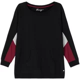 SHEEGO Sweater majica ljubičasto crvena / crna / bijela