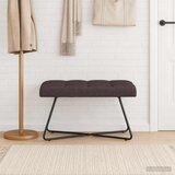  Klupa s gumbastim tkanjem Tamno smeđa 80 x 40 x 46 cm Tkanina | shoptok.hr