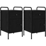 vidaXL Noćni ormar 2 kom. Crni hrast 35 x 36 5 x 61 cm - Crni hrast 2 | shoptok.hr