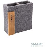 Čaša za četkicu Sivo/Drvo Smart Ceramic BPO-4984B Cene