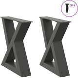  Noge za klub stolić 2 kom. antracit 30 x (30-31,3) cm čelik | shoptok.hr