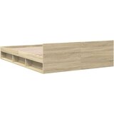 vidaXL Posteljni okvir s predali sonoma hrast 120x190cm inženirski les | Shoptok.si
