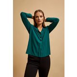 Marisse Emerald V-Neck Shirt | Shoptok.si