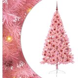vidaXL Umjetna preddekorirana božićna jelka Roza 180 cm PVC | Shoptok.si